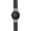 g.td.st23 Main Black & Orange StrapsCo Heavy Duty Mens Leather Watch Band Strap 22mm