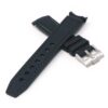 ms1.1.11 Cross Black & Green StrapsCo Fitted Stitched Rubber Strap For Omega X Swatch Moonswatch
