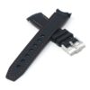 ms1.1.12 Cross Black & Orange StrapsCo Fitted Stitched Rubber Strap For Omega X Swatch Moonswatch
