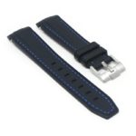 ms1.1.5 Angle Black & Blue StrapsCo Fitted Stitched Rubber Strap For Omega X Swatch Moonswatch