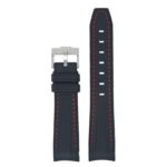 ms1.1.6 Main Black & Red StrapsCo Fitted Stitched Rubber Strap For Omega X Swatch Moonswatch