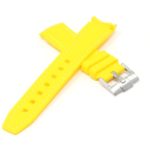 ms1.10 Cross Yellow StrapsCo Fitted Stitched Rubber Strap For Omega X Swatch Moonswatch