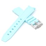 ms1.11b Cross Mint StrapsCo Fitted Stitched Rubber Strap For Omega X Swatch Moonswatch
