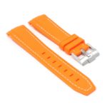 ms1.12 Angle Orange StrapsCo Fitted Stitched Rubber Strap For Omega X Swatch Moonswatch