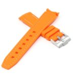 ms1.12 Cross Orange StrapsCo Fitted Stitched Rubber Strap For Omega X Swatch Moonswatch