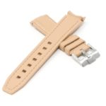 ms1.17 Cross Khaki StrapsCo Fitted Stitched Rubber Strap For Omega X Swatch Moonswatch