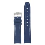 ms1.5 Main Navy Blue StrapsCo Fitted Stitched Rubber Strap For Omega X Swatch Moonswatch