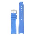 ms1.5b Main Azure Blue StrapsCo Fitted Stitched Rubber Strap For Omega X Swatch Moonswatch