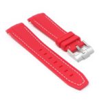 ms1.6 Angle Red StrapsCo Fitted Stitched Rubber Strap For Omega X Swatch Moonswatch