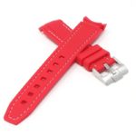 ms1.6 Cross Red StrapsCo Fitted Stitched Rubber Strap For Omega X Swatch Moonswatch