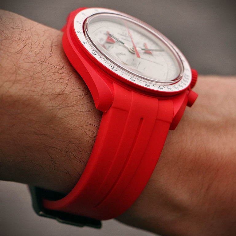 Fitted Smooth Rubber Strap For MoonSwatch StrapsCo