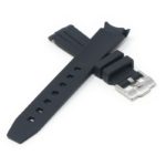 ms2.1 Cross Black StrapsCo Fitted Smooth Rubber Strap For Omega X Swatch Moonswatch