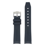 ms2.1 Up Black StrapsCo Fitted Smooth Rubber Strap For Omega X Swatch Moonswatch