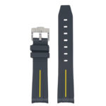 ms2.1.10 Up Black & Yellow StrapsCo Fitted Smooth Rubber Strap For Omega X Swatch Moonswatch