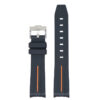 ms2.1.12 Up Black & Orange StrapsCo Fitted Smooth Rubber Strap For Omega X Swatch Moonswatch