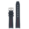 ms2.1.6 Up Black & Red StrapsCo Fitted Smooth Rubber Strap For Omega X Swatch Moonswatch