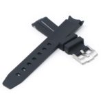 ms2.1.7 Cross Black & Grey StrapsCo Fitted Smooth Rubber Strap For Omega X Swatch Moonswatch