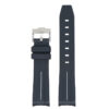 ms2.1.7 Up Black & Grey StrapsCo Fitted Smooth Rubber Strap For Omega X Swatch Moonswatch