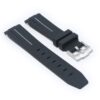 ms2.1.7 angle Black & Grey StrapsCo Fitted Smooth Rubber Strap For Omega X Swatch Moonswatch