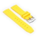 ms2.10 angle Yellow StrapsCo Fitted Smooth Rubber Strap For Omega X Swatch Moonswatch