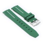 ms2.11.22 angle Green & White StrapsCo Fitted Smooth Rubber Strap For Omega X Swatch Moonswatch