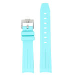 ms2.11b Up Cyan StrapsCo Fitted Smooth Rubber Strap For Omega X Swatch Moonswatch