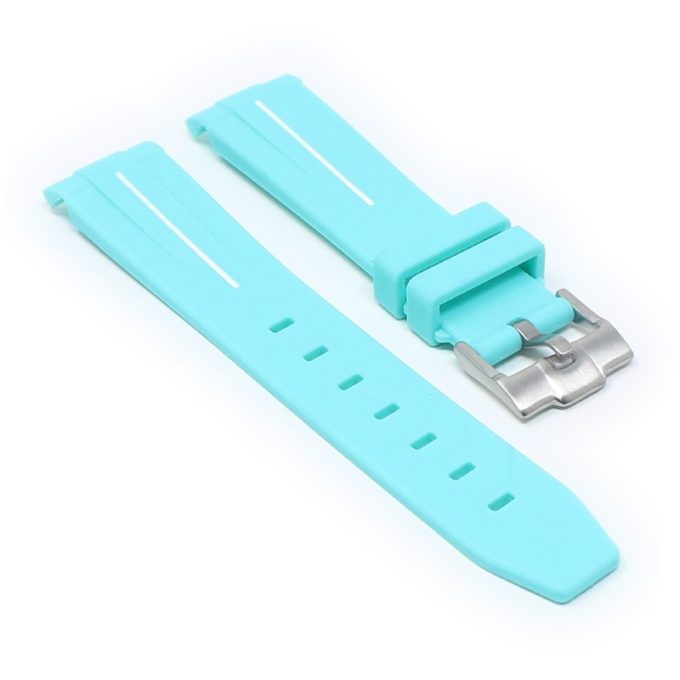 ms2.11b.22 angle Cyan & White StrapsCo Fitted Smooth Rubber Strap For Omega X Swatch Moonswatch