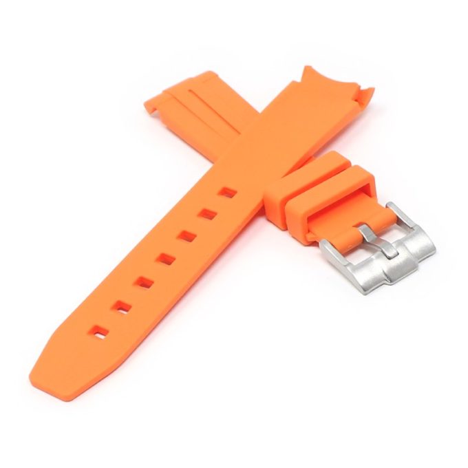 ms2.12 Cross Orange StrapsCo Fitted Smooth Rubber Strap For Omega X Swatch Moonswatch