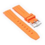 ms2.12 angle Orange StrapsCo Fitted Smooth Rubber Strap For Omega X Swatch Moonswatch