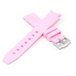 ms2.13 Cross Pink StrapsCo Fitted Smooth Rubber Strap For Omega X Swatch Moonswatch