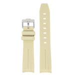 ms2.17 Up Beige StrapsCo Fitted Smooth Rubber Strap For Omega X Swatch Moonswatch