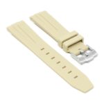 ms2.17 angle Beige StrapsCo Fitted Smooth Rubber Strap For Omega X Swatch Moonswatch