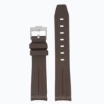 ms2.2 Up Brown StrapsCo Fitted Smooth Rubber Strap For Omega X Swatch Moonswatch