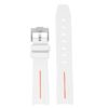 ms2.22.12 Up White & Orange StrapsCo Fitted Smooth Rubber Strap For Omega X Swatch Moonswatch