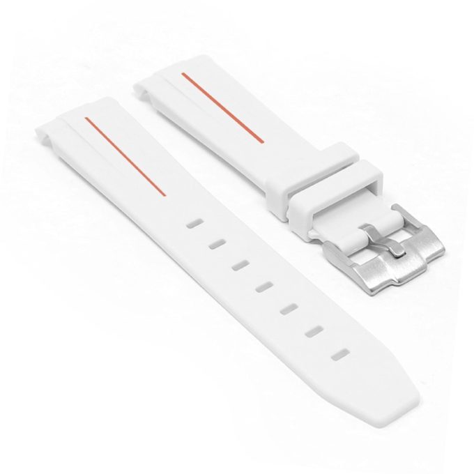 ms2.22.12 angle White & Orange StrapsCo Fitted Smooth Rubber Strap For Omega X Swatch Moonswatch