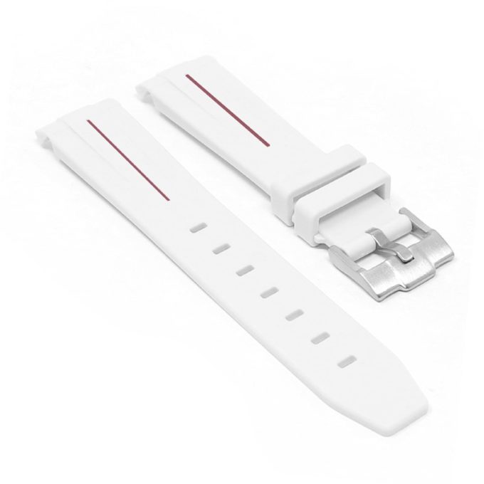 ms2.22.7 angle White & Red StrapsCo Fitted Smooth Rubber Strap For Omega X Swatch Moonswatch