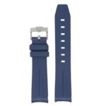 ms2.5 Up Navy Blue StrapsCo Fitted Smooth Rubber Strap For Omega X Swatch Moonswatch