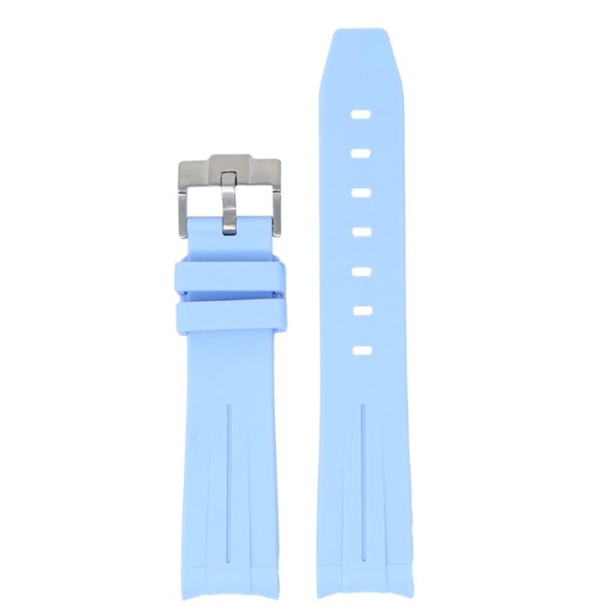 ms2.5b Up Light Blue StrapsCo Fitted Smooth Rubber Strap For Omega X Swatch Moonswatch