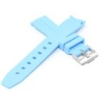 ms2.5c Cross Sky Blue StrapsCo Fitted Smooth Rubber Strap For Omega X Swatch Moonswatch