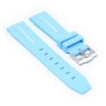 ms2.5c.22 angle Sky Blue & White StrapsCo Fitted Smooth Rubber Strap For Omega X Swatch Moonswatch