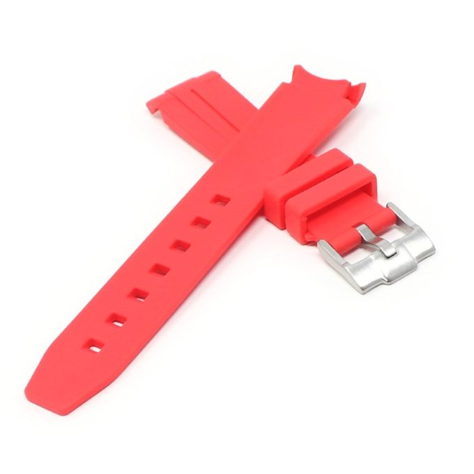 ms2.6 Cross Red StrapsCo Fitted Smooth Rubber Strap For Omega X Swatch Moonswatch