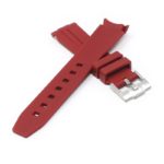 ms2.6b Cross Dark Red StrapsCo Fitted Smooth Rubber Strap For Omega X Swatch Moonswatch