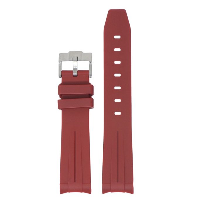 ms2.6b Up Dark Red StrapsCo Fitted Smooth Rubber Strap For Omega X Swatch Moonswatch