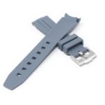 ms2.7 Cross Grey StrapsCo Fitted Smooth Rubber Strap For Omega X Swatch Moonswatch