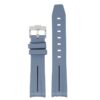 ms2.7.1 Up Grey & Black StrapsCo Fitted Smooth Rubber Strap For Omega X Swatch Moonswatch