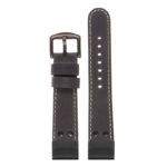 ds14 Up Blue StrapsCo DASSARI Vintage Leather Pilot Watch Band with Matte Black Buckle 20mm