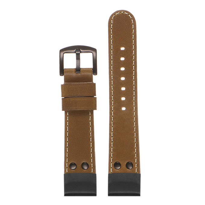 ds14 Up Khaki StrapsCo DASSARI Vintage Leather Pilot Watch Band with Matte Black Buckle 20mm