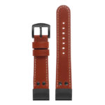 ds15 Up Rust StrapsCo DASSARI Pilot Leather Watch Band with Matte Black Buckle 20mm