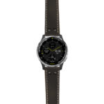 g.d2a.ds14 Main Black StrapsCo DASSARI Vintage Leather Pilot Watch Band with Matte Black Buckle 20mm