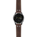 g.d2a.ds14 Main Brown StrapsCo DASSARI Vintage Leather Pilot Watch Band with Brush Silver Buckle 20mm